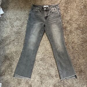 Stylish Gray Cropped Women's Jeans